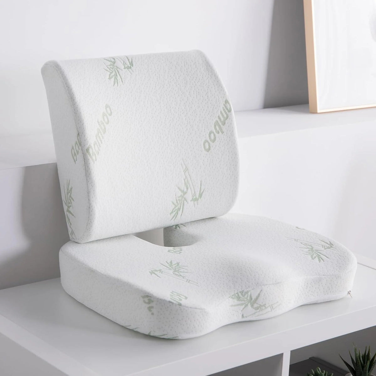 Lumbar Cushion Ergonomic Memory Foam Breathable Universal Fit