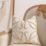 Lumbar Pillow Cover Cotton-Linen Loop-Tufted Machine Washable