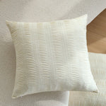 Lumbar Pillow Cover Gathered Pleat Velvety Polyester Blend Concealed Zipper
