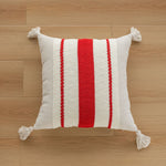 Lumbar Pillow Cover Handwoven Cotton Hidden Zipper & Tassels