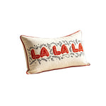 Lumbar Pillow Cover Sherpa & Raised Embroidery Zip Closure