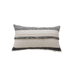 Lumbar Pillow Cover Woven Cotton Tufted & Braided Stripe