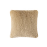 Lumbar Pillow Plush Faux Fur Wavy Quilted 30x50 cm