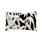 Lumbar Pillow Plush Faux Fur Wavy Quilted 30x50 cm
