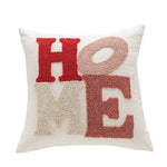 Lumbar Pillow Tufted Letter Plush Fill & Removable Cover