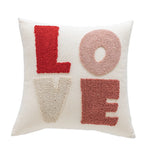Lumbar Pillow Tufted Letter Plush Fill & Removable Cover