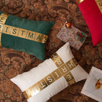 Lumbar Pillow Velvet Foil-Block Print & Down-Alternative Insert
