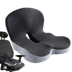 Lumbar Seat Cushion Ergonomic L-Shaped Memory Foam Removable Cover