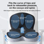 Lumbar Seat Cushion Ergonomic L-Shaped Memory Foam Removable Cover