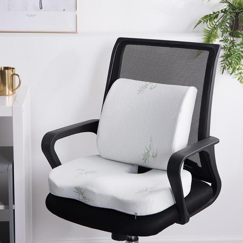 Lumbar & Seat Cushion Ergonomic Memory Foam Universal Fit