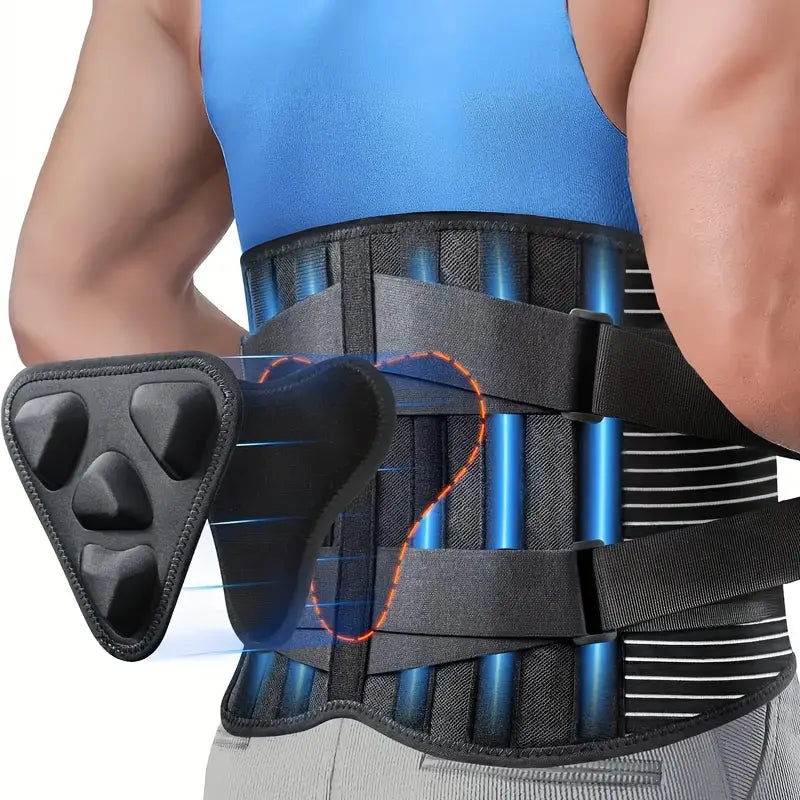 Lumbar Support Belt Adjustable 3D Massage Breathable Mesh