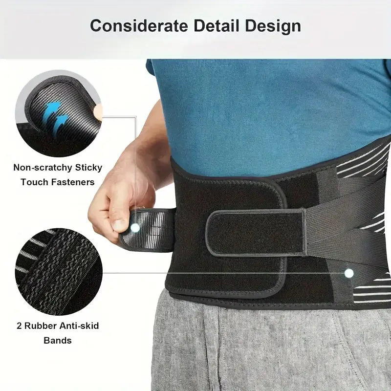 Lumbar Support Belt Adjustable 3D Massage Breathable Mesh