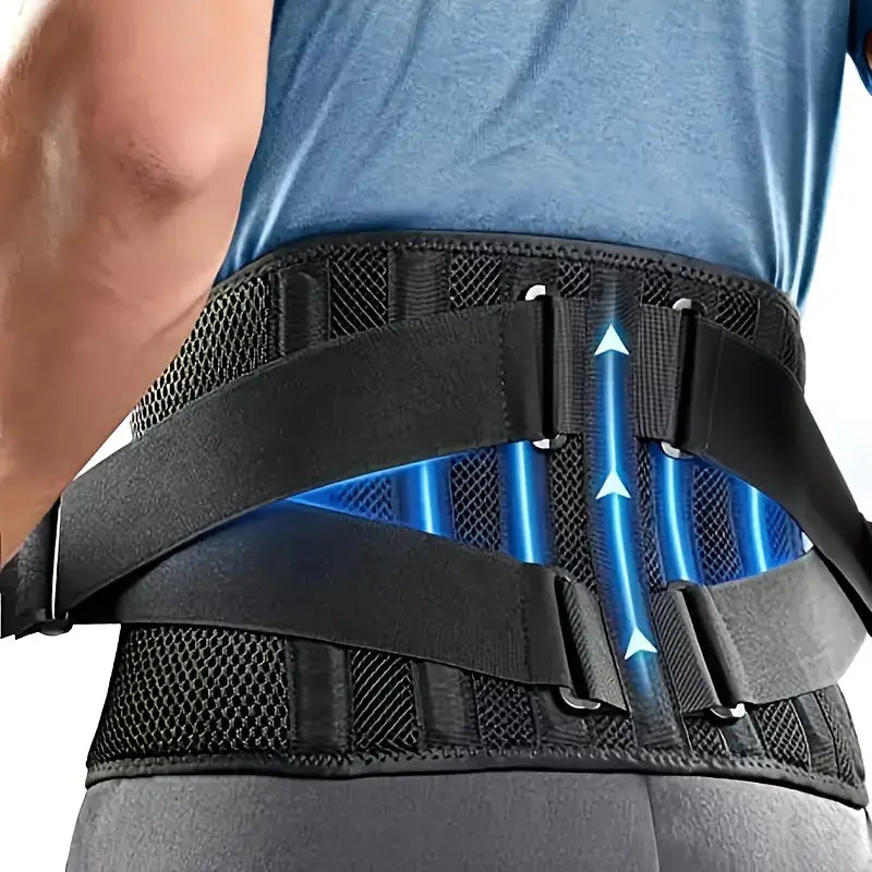 Lumbar Support Belt Adjustable 3D Massage Breathable Mesh