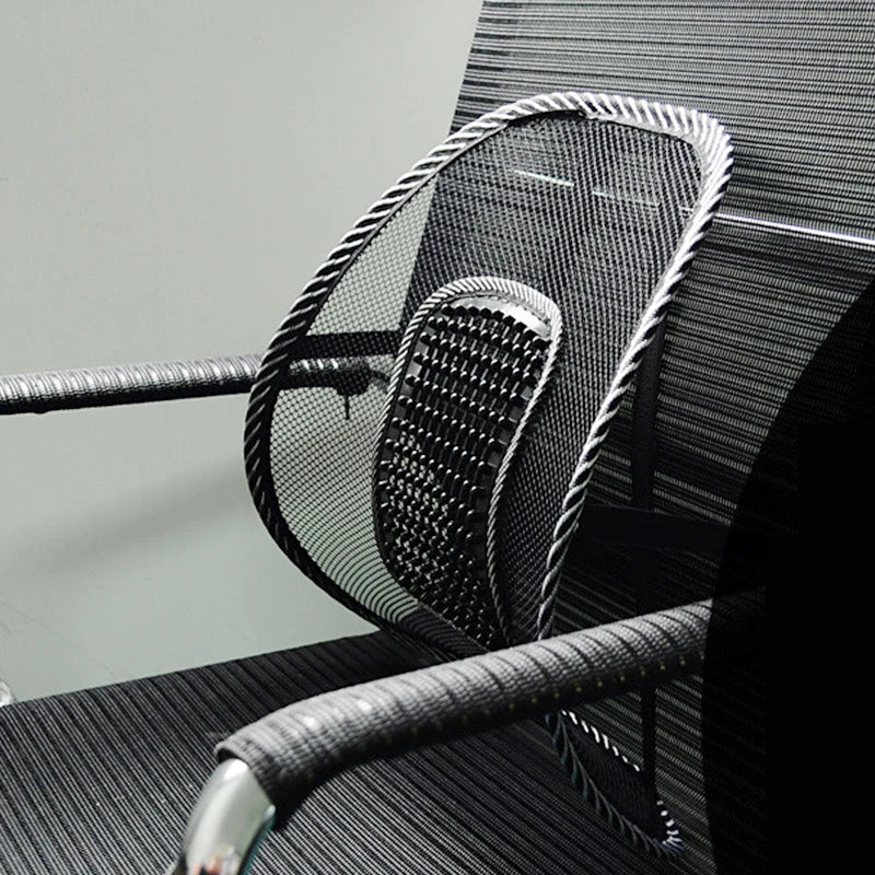 Lumbar Support Cushion Ergonomic Breathable Mesh Massage Nodes