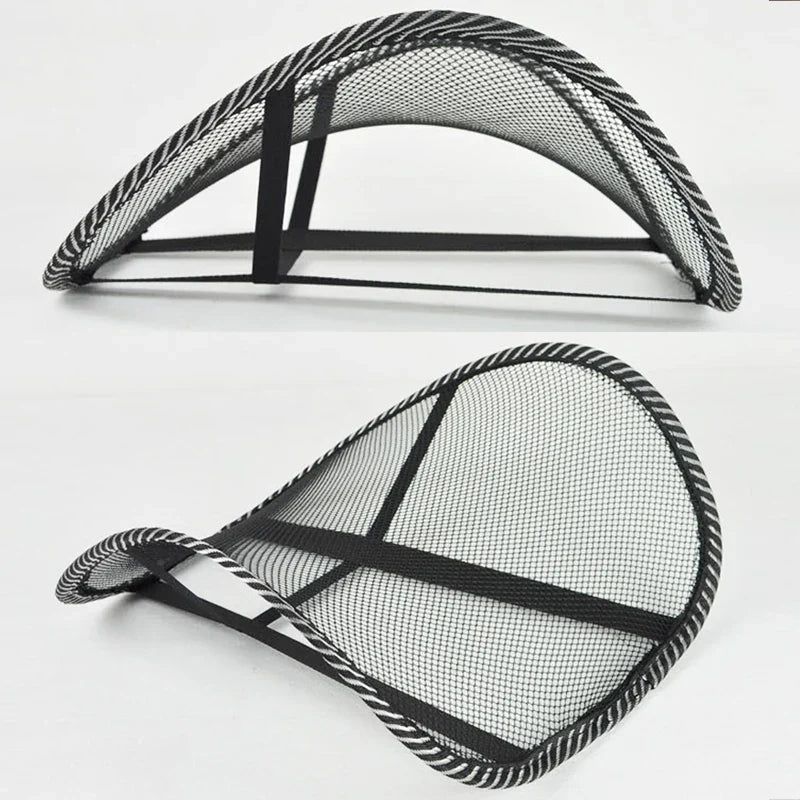 Lumbar Support Cushion Ergonomic Breathable Mesh Massage Nodes