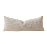 Lumbar Support Pillow Extra-Long Contoured Removable Boucle Cover
