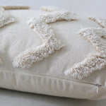 Lumbar Throw Pillow Hand-Tufted Oversized Tassels Removable Cotton Cover