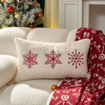 Lumbar Throw Pillow Tufted Chenille Woven Cover & Piped Edge