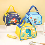 Lunch Bag Three-Layer Insulated Inner Mesh Pocket Wipe-Clean Lining