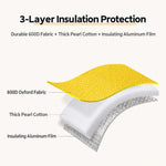 Lunch Bag Three-Layer Insulated Inner Mesh Pocket Wipe-Clean Lining