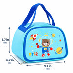 Lunch Bag Three-Layer Insulated Inner Mesh Pocket Wipe-Clean Lining