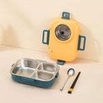 Lunch Box Leak-Proof Lid Stainless Steel 3 Compartments