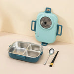 Lunch Box Leak-Proof Lid Stainless Steel 3 Compartments