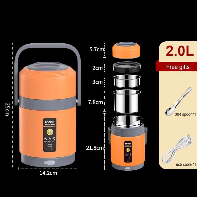 Lunch Box USB Powered & Stainless Steel Liner