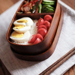 Lunch Box Wooden Removable Divider Secure Strap