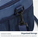 Lunch Cooler Bag Insulated Wipe-Clean Lining Removable Shoulder Strap