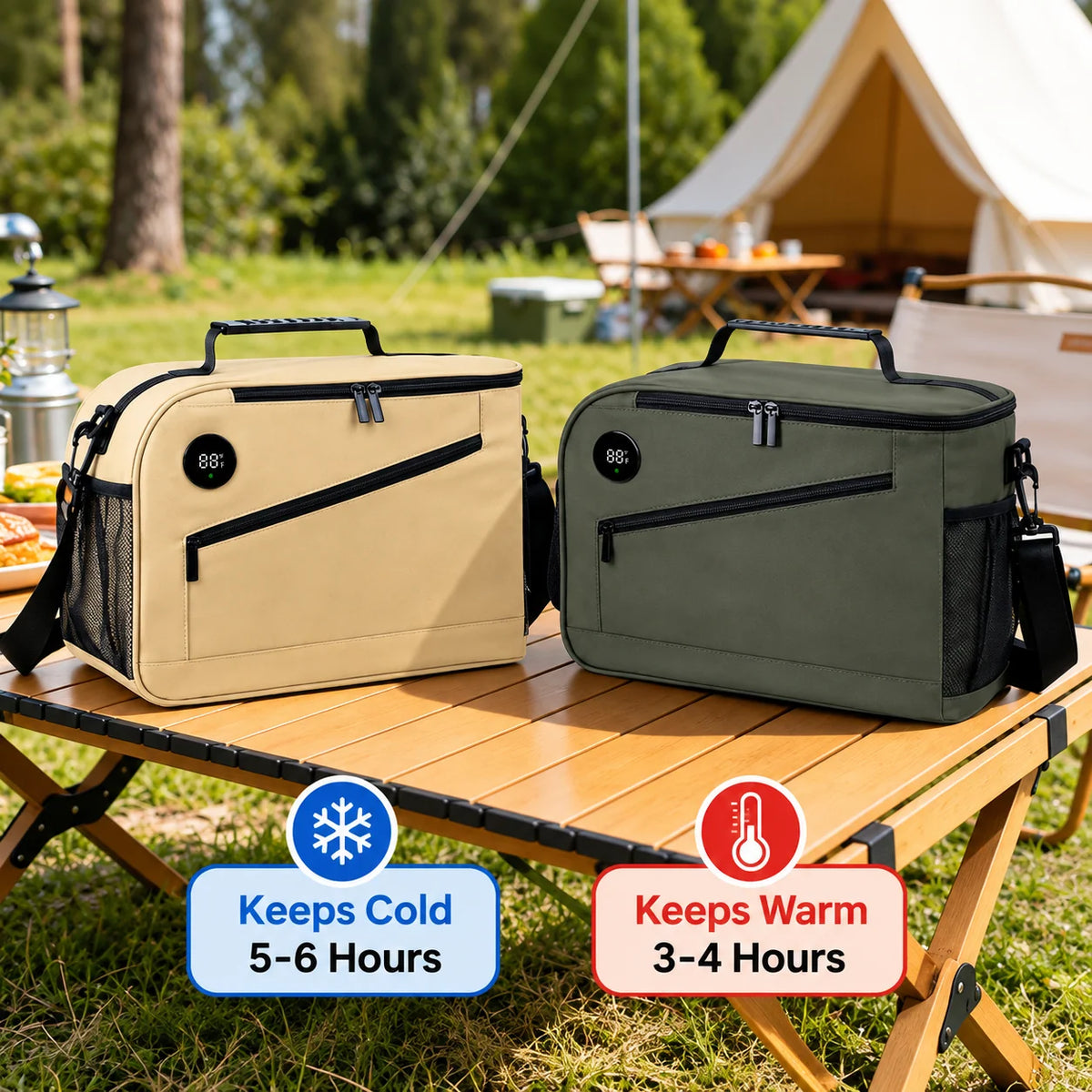 Lunch Cooler Insulated With Digital Temperature Display
