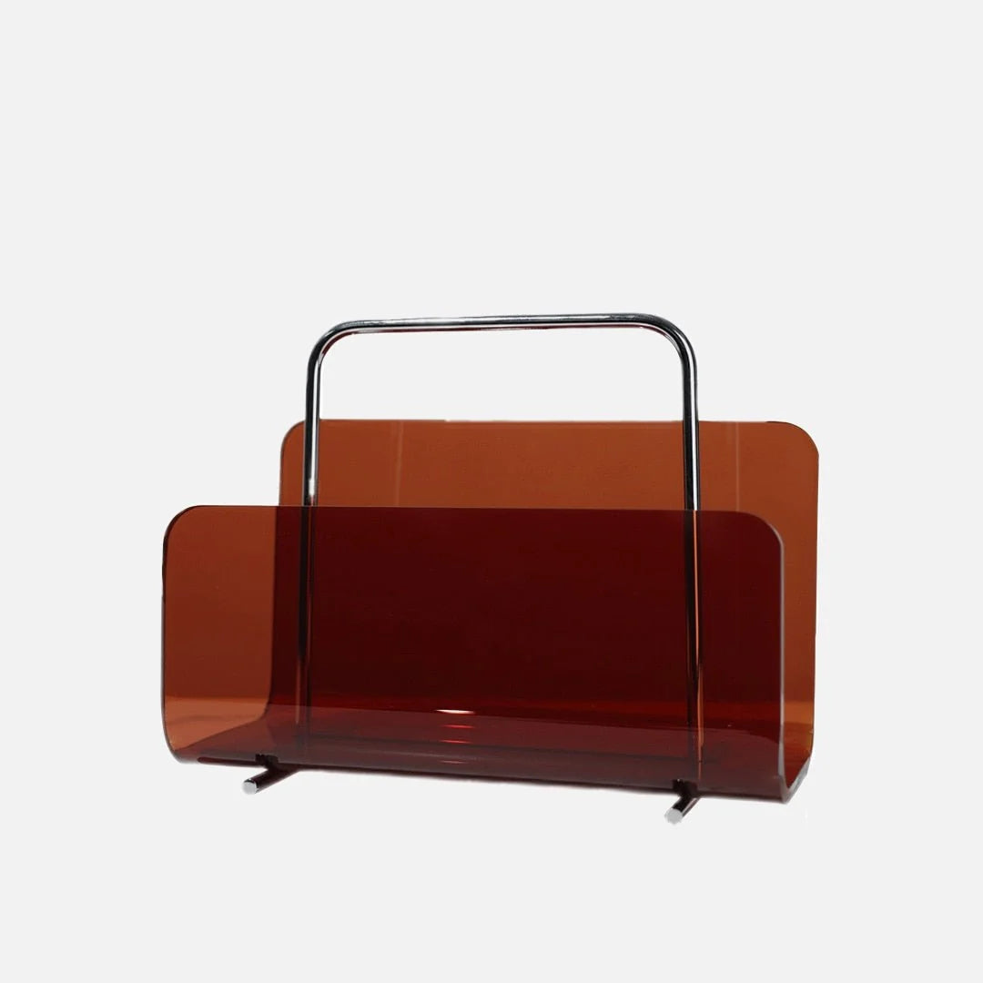 Magazine Holder Acrylic Space-Saving Modern Silhouette