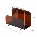 Magazine Holder Acrylic Space-Saving Modern Silhouette