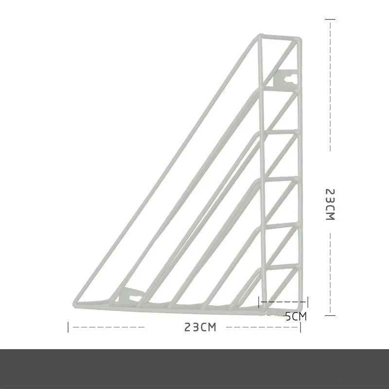Magazine Rack Iron Triangle Wall-Mounted