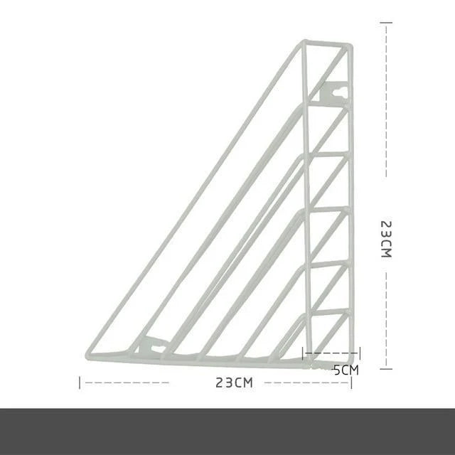 Magazine Rack Iron Triangle Wall-Mounted