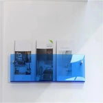 Magazine Shelf Wall-Mounted Clear Acrylic Space-Saving