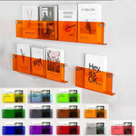 Magazine Shelf Wall-Mounted Clear Acrylic Space-Saving