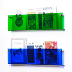 Magazine Shelf Wall-Mounted Clear Acrylic Space-Saving