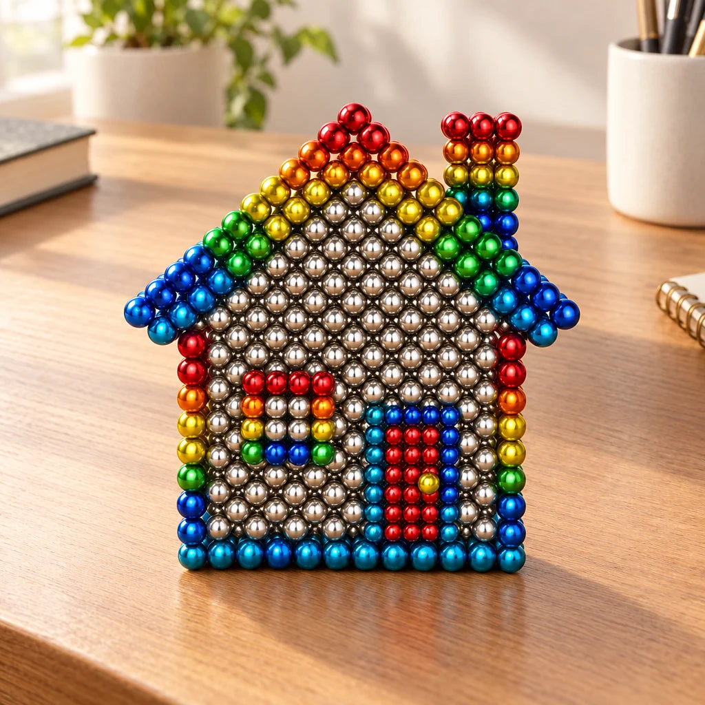 Magnetic Ball Building Set Metal 216 Pieces