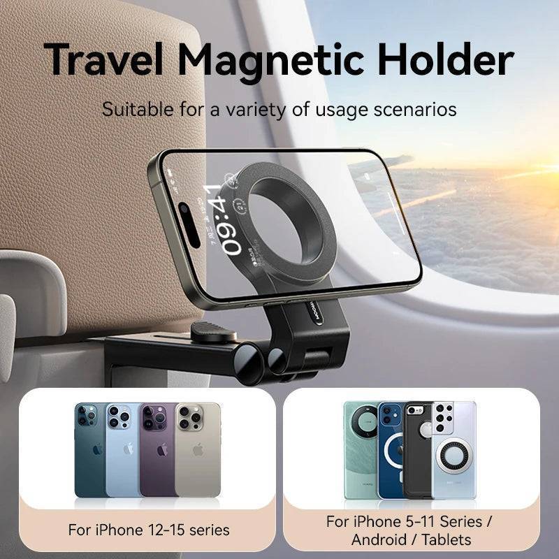 Magnetic Phone Holder 360° Rotating Spring-Loaded Clamp