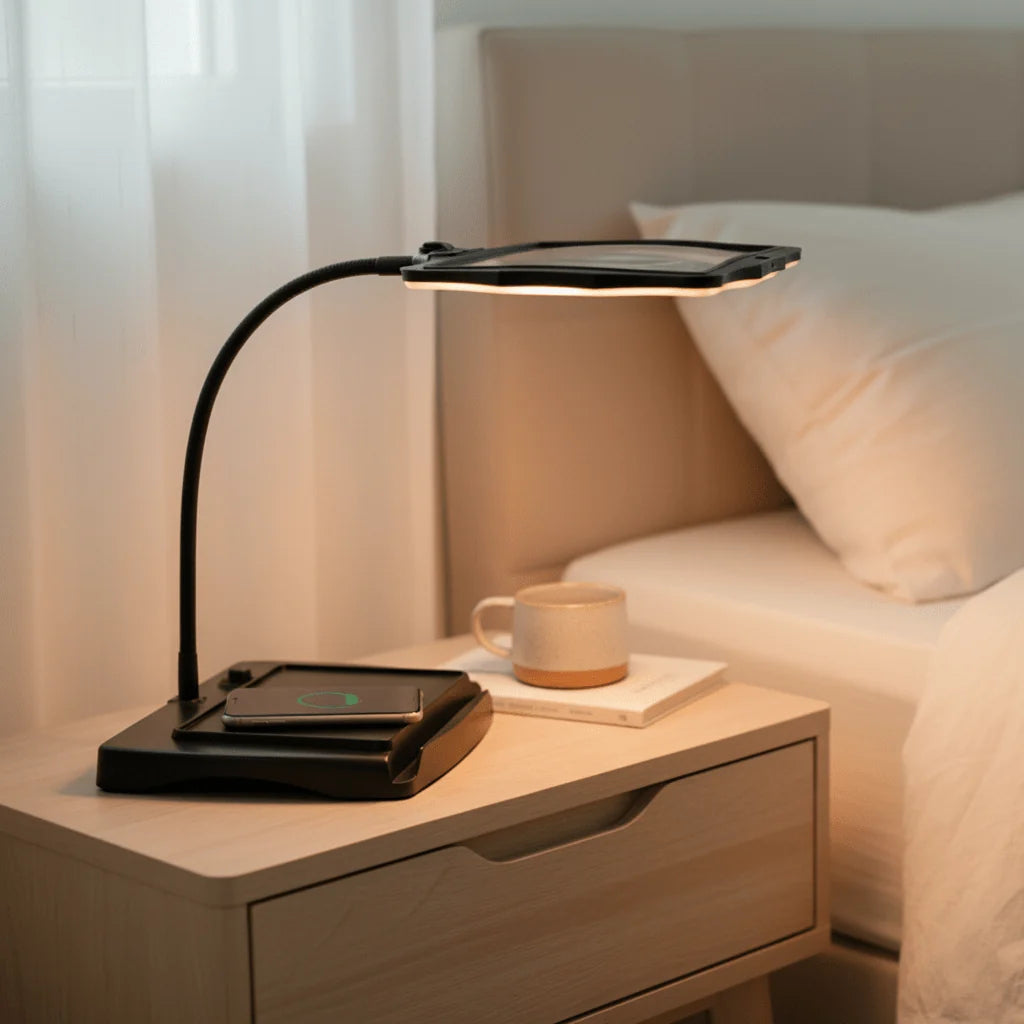 Magnifying Desk Lamp 3x Magnification LED Gooseneck Cordless Rechargeable