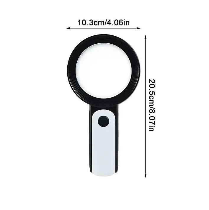 Magnifying Glass 30X Acrylic Lens & LED Lights