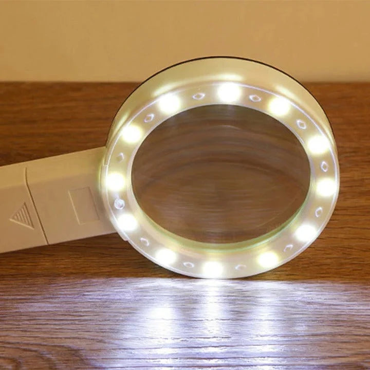 Magnifying Glass 30x LED Light Scratch-Resistant Lens