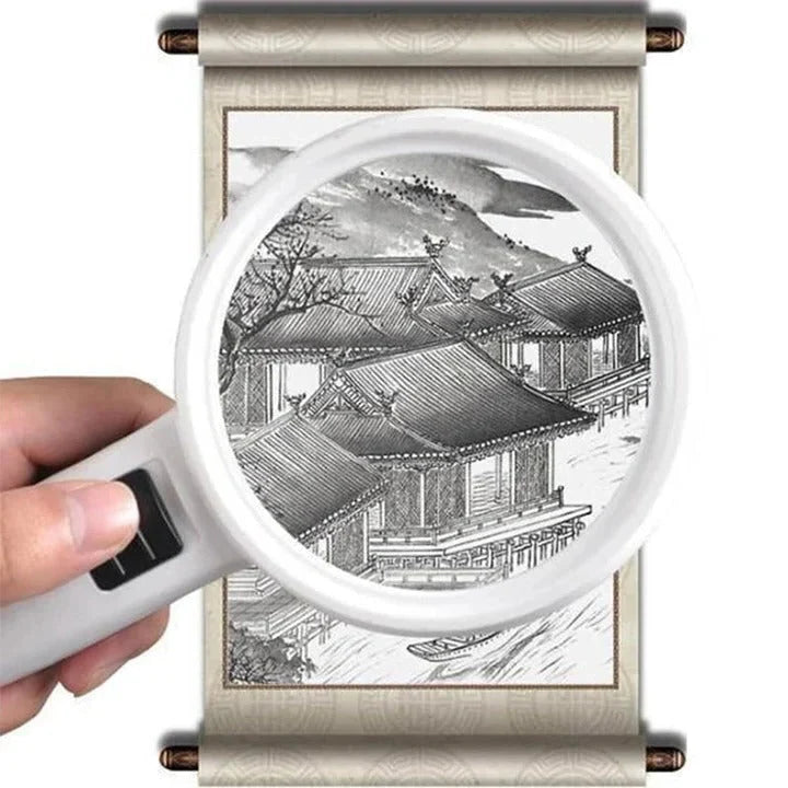 Magnifying Glass 30x LED Light Scratch-Resistant Lens