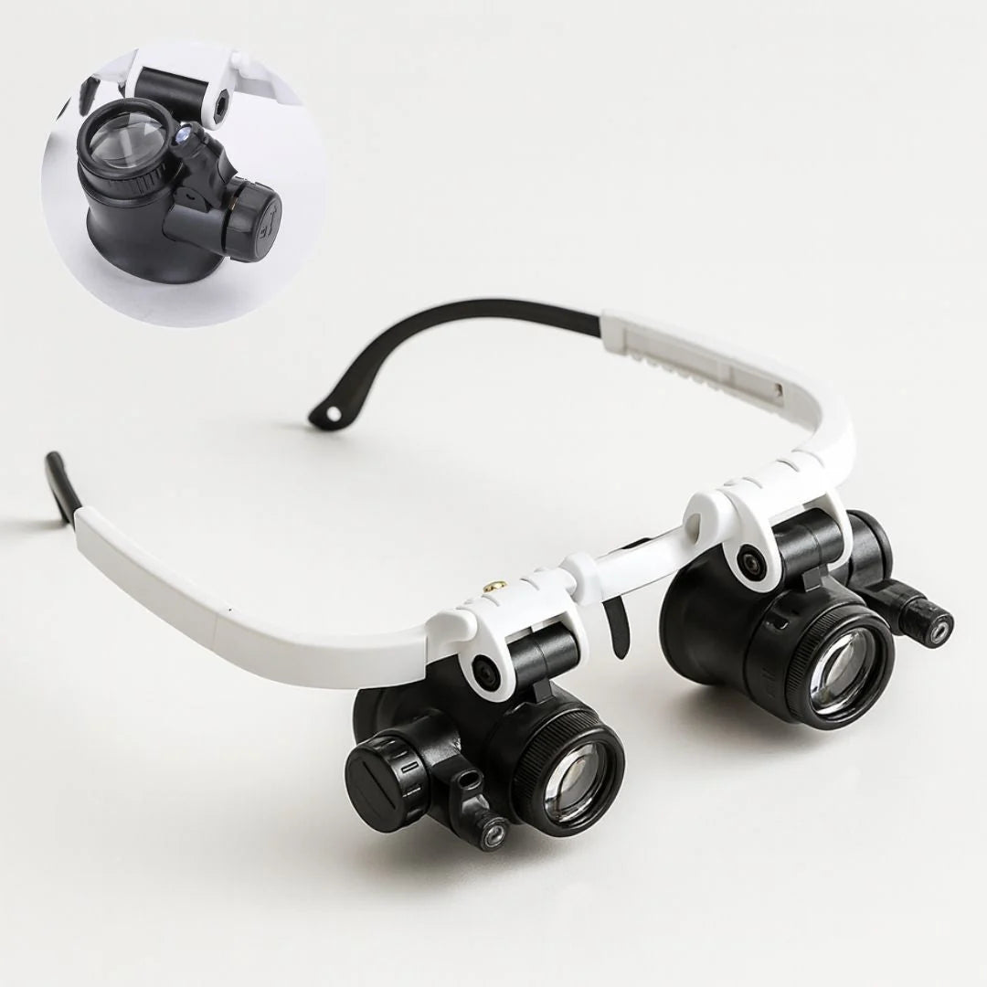 Magnifying Glasses Interchangeable Lenses Built-In LED Lights