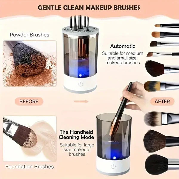Makeup Brush Cleaner Rotating Wash & Dry USB-Powered