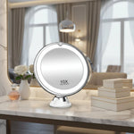 Makeup Mirror 10x Magnification Adjustable LED Portable Design