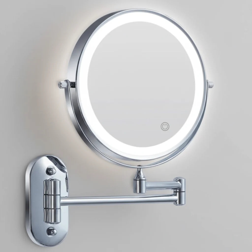 Makeup Mirror Dimmable LED 3×–10× Magnification Rechargeable Cordless