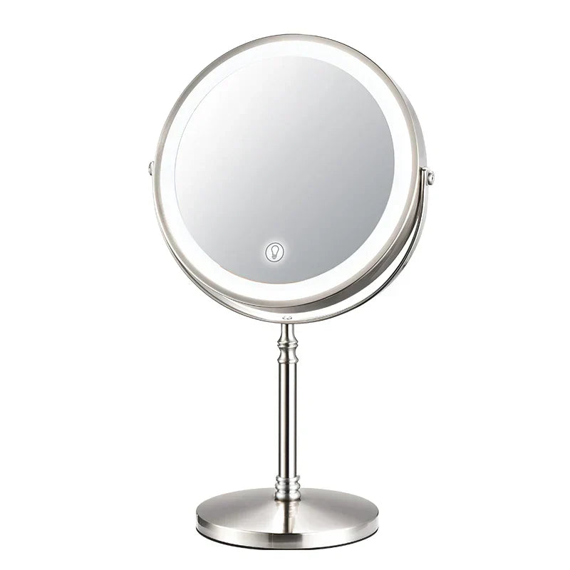 Makeup Mirror Dual-Sided 10x Magnification LED USB Rechargeable
