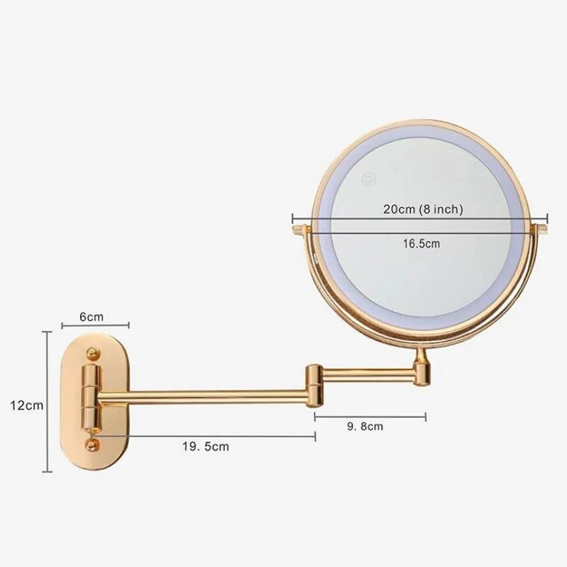 Makeup Mirror LED Rechargeable Magnifying】【。